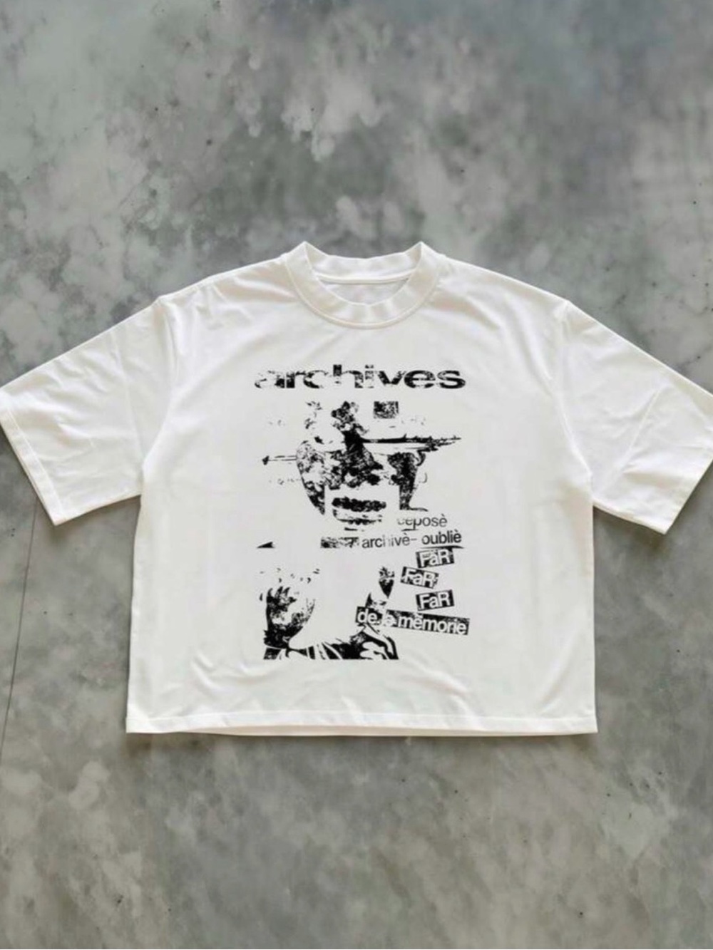Unbranded White 'Archives' Graphic Home Art T-Shirt Print